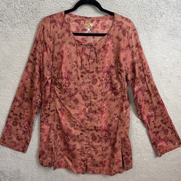 Mountain Hardwear Women's Outdoor Shirt Pullover Lightweight Gorpcore Size 12 - Picture 1 of 9